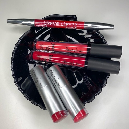 Beauty Line makeup products new with 2 lipsticks and 2 matte lipsticks