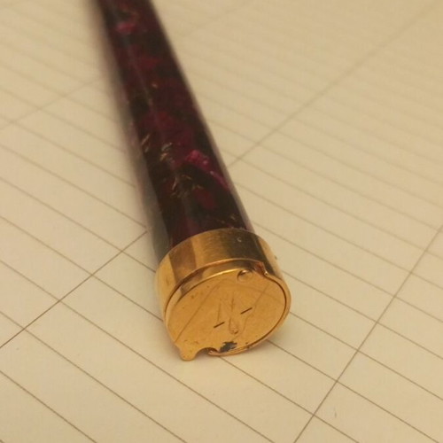 Waterman FP Lady Agatha Blue Purple 18K-750 Gold Nib Fine like new