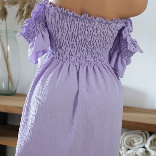 Off-shoulder dress new in lilac, size S