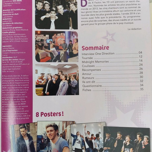 Star Fizz French Magazine March April 2014 One Direction like new