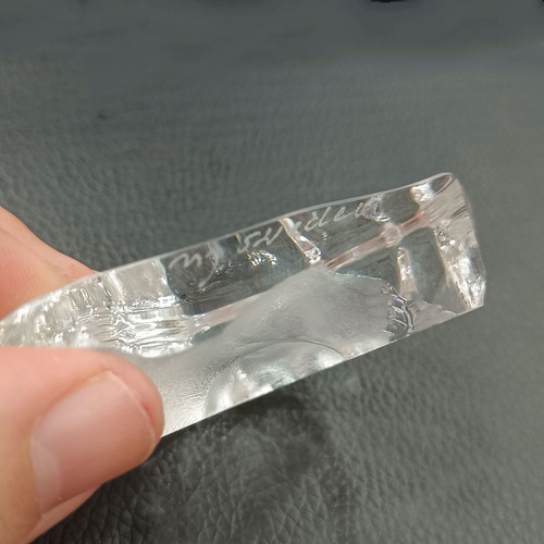 Mats Jonasson Polar Bear Crystal Paperweight used