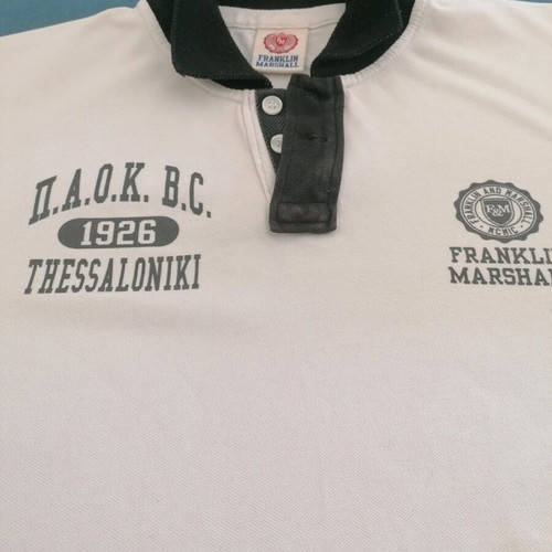 Polo Franklin Marshall PAOK collectible men's white like new