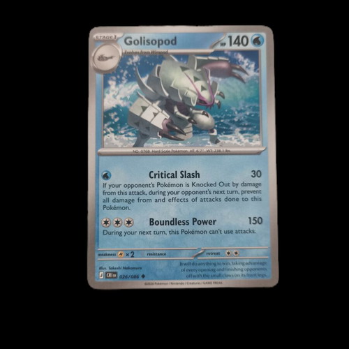 Pokemon trading card collection, 7 cards including Golisopod and Sobble