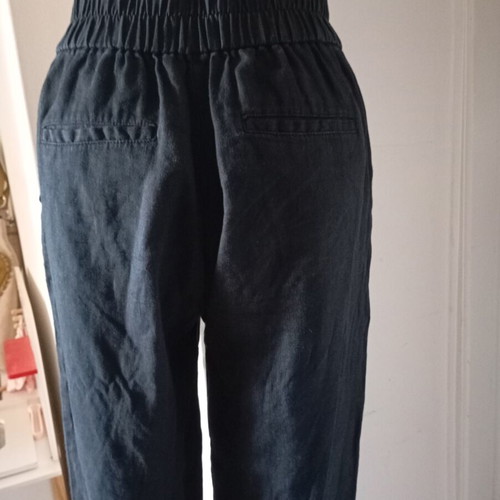 Sisley women's linen pants size S, black
