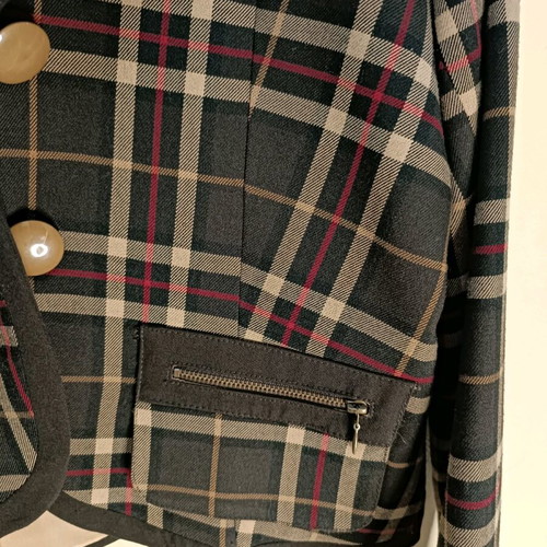 Anonima Basic short check blazer like new, size Medium
