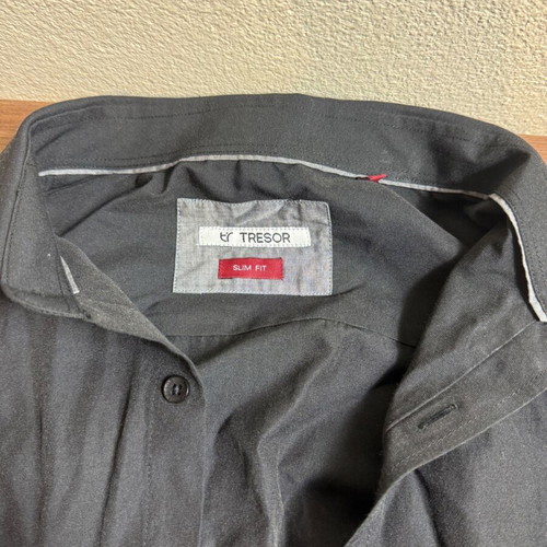 TRESOR Men's Slim Fit Shirt Black Large new