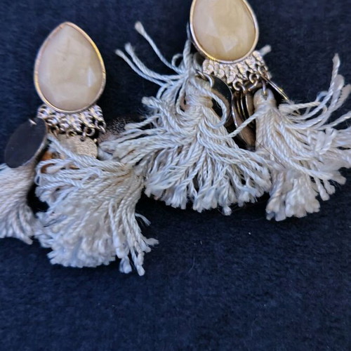 Boho earrings white new