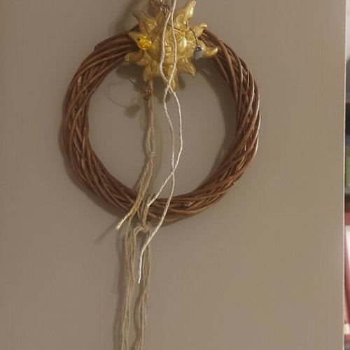 Decorative bamboo wreath for wall decoration