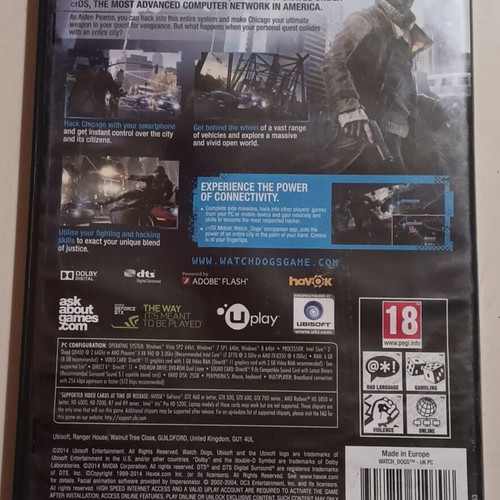 Watch Dogs PC game Standard Edition