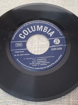 Βίκη Μοσχολιού Χωρισμός / Τα Δάκρυα 7' μεταχειρισμένο, λαϊκό