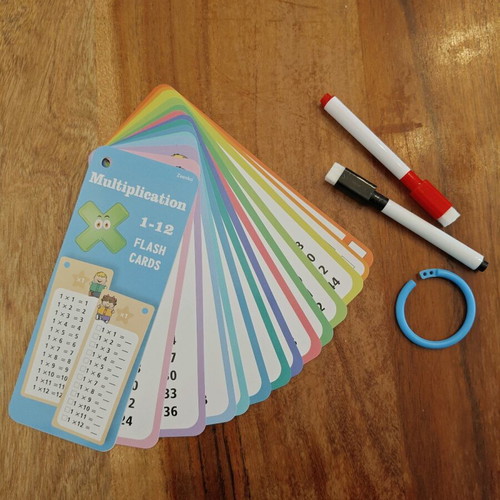 Multiplication Flash Cards 1–12 new with markers