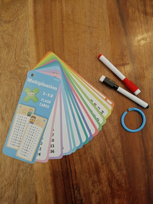 Multiplication Flash Cards 1–12 new with markers