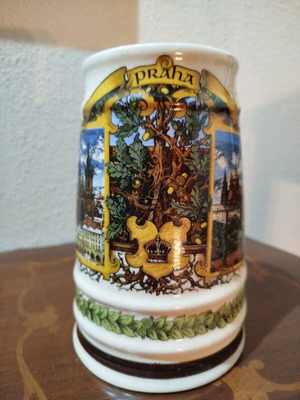 Vintage traditional German beer stein from Praha like new