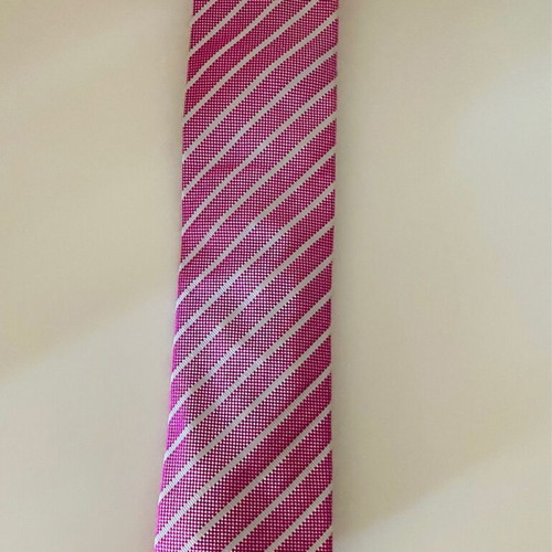 The Bostonians Silk Tie new, gray and pink