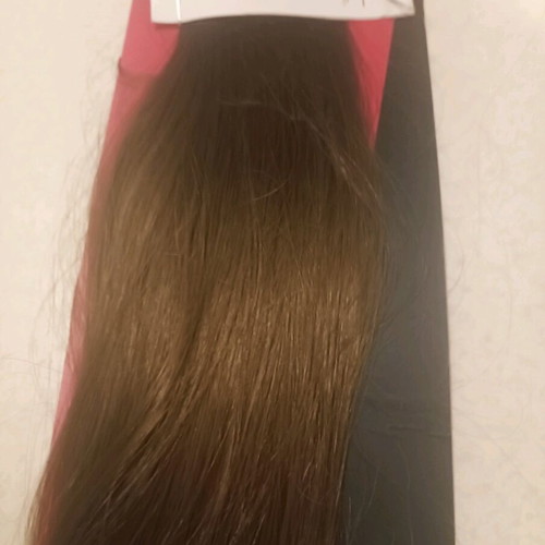 Synthetic hair extensions new red and brown with clips