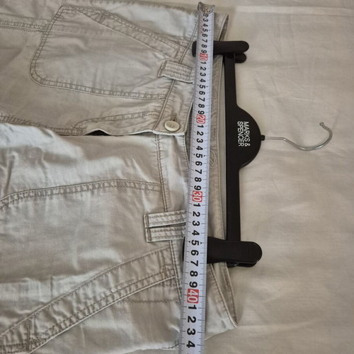 Beige jeans pants used, relaxed fit, Marks & Spencer, size L