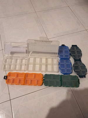 Fishing cases all together