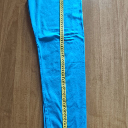 Women's pajama set used, turquoise and white, top and pants