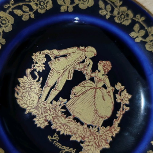 Porcelaine Limoges Castel France miniatura plates and jug used