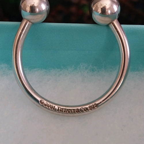 Tiffany & Co 925 Sterling Silver Keychain new with inscription
