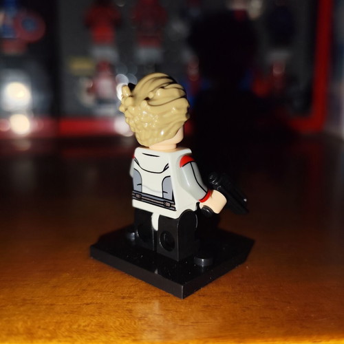 Omega Star Wars minifigure with base and blaster