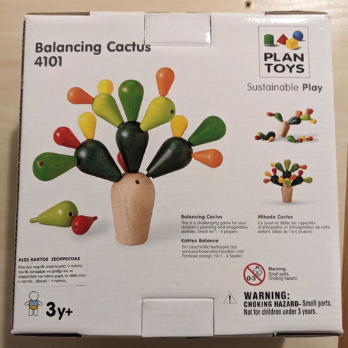Balancing Cactus wooden toy like new Plan Toys