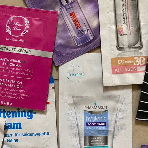 Sample masks Apivita, Loreal, Fresh Line, Cerave, Panthenol, Frezyderm, Youth Lab and more new