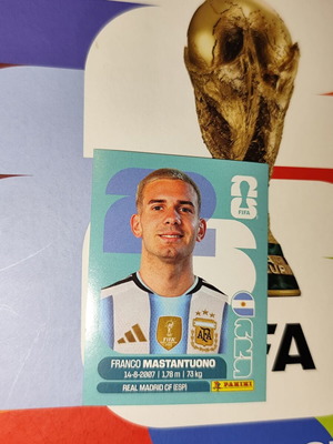Franco Mastantuono World Cup 2026 Panini Stickers like new
