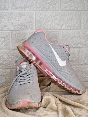 Sneakers used, gray and pink, size 38