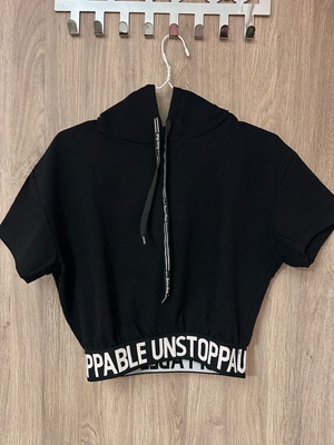 Thin hoodie refurbished, size small, black
