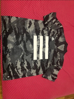 Μπλούζα Adidas large μαύρο γκρι σαν καινούργιο