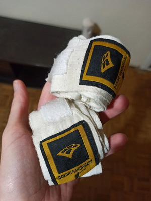 White bandage wraps used