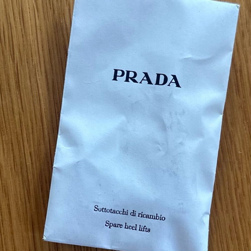 Prada brown leather heels like new with embellishments