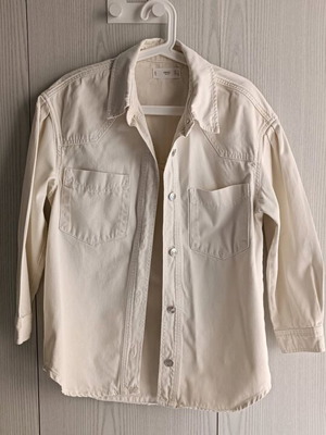 Mango Oversized Denim Jacket σαν καινούργιο, εκρού