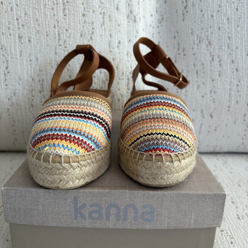 Kanna knitted women's espadrilles new, multicolor, size 37