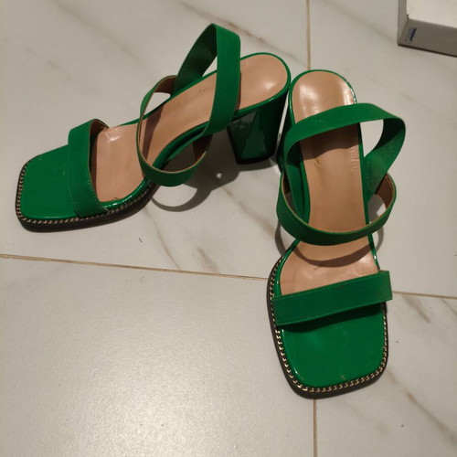 Green sandals used, sizes 37 and 37.5