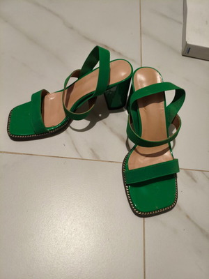 Green sandals used, sizes 37 and 37.5