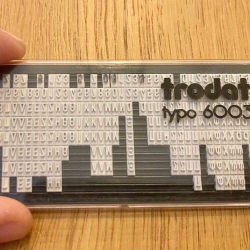 Trodat stamp replacement parts used, 4 plates for 3mm and 4mm