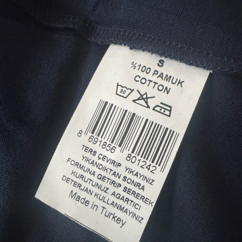 Men's robe S navy blue like new, thin cotton