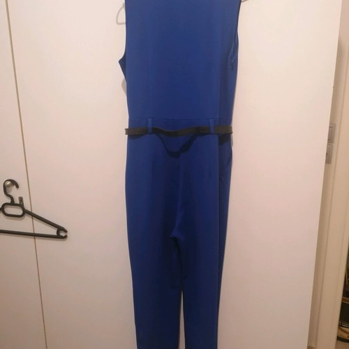 Jumpsuit with belt blue, like new, size M