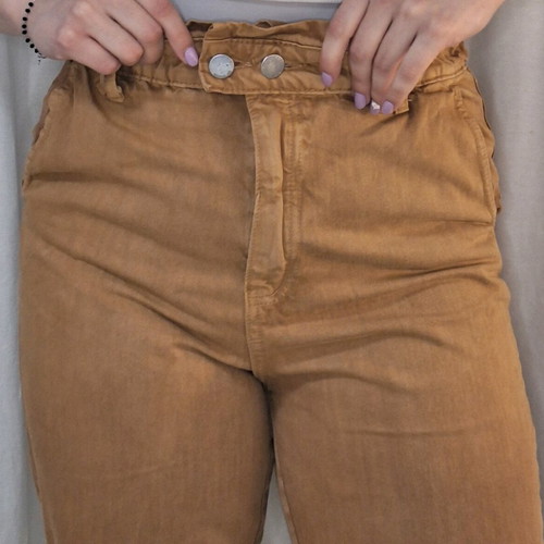 Stradivarius fitted jeans used, brown orange, size M