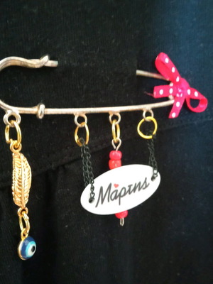 Handmade Martis Pin new with metal elements