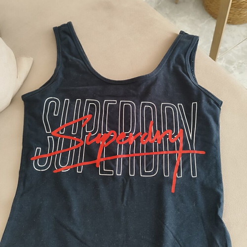 Superdry bodysuit, black, size S