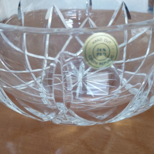 Bohemia crystal bowl 20cm vintage mint condition