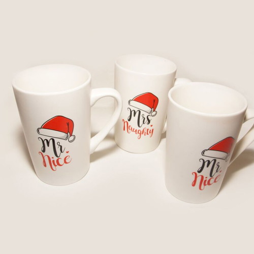 Large mugs used, pack of 7, Christmas theme