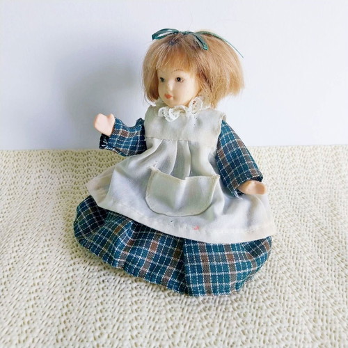 Vintage Small French Doll with Ceramic Body like new