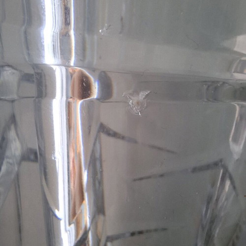 Rogaska crystal vase from Slovenia used with tiny crack