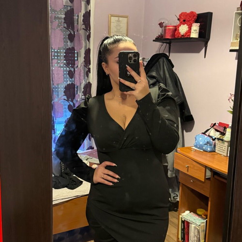 Shein mini dress black wrap with long sleeve like new, size L
