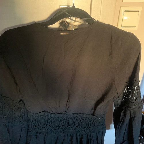 BSB Collection black cardigan new with boho sleeves and lace tie