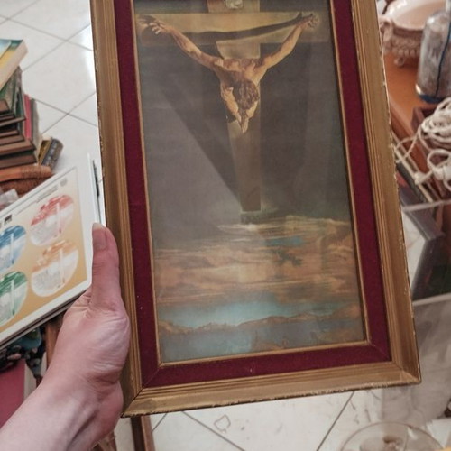Christ of Saint John of the Cross Dalí framed print used